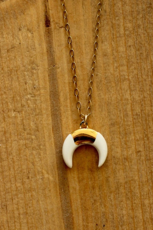 Mini White Horn Necklace
