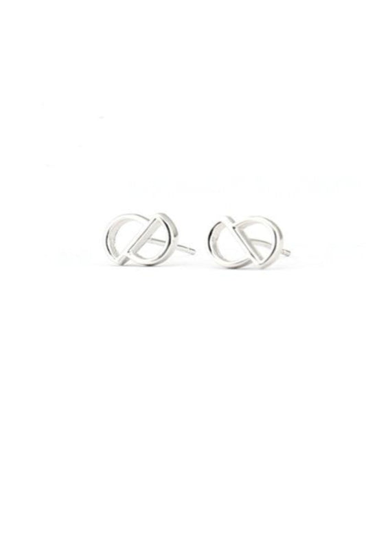 Cavo Circle Studs in Silver