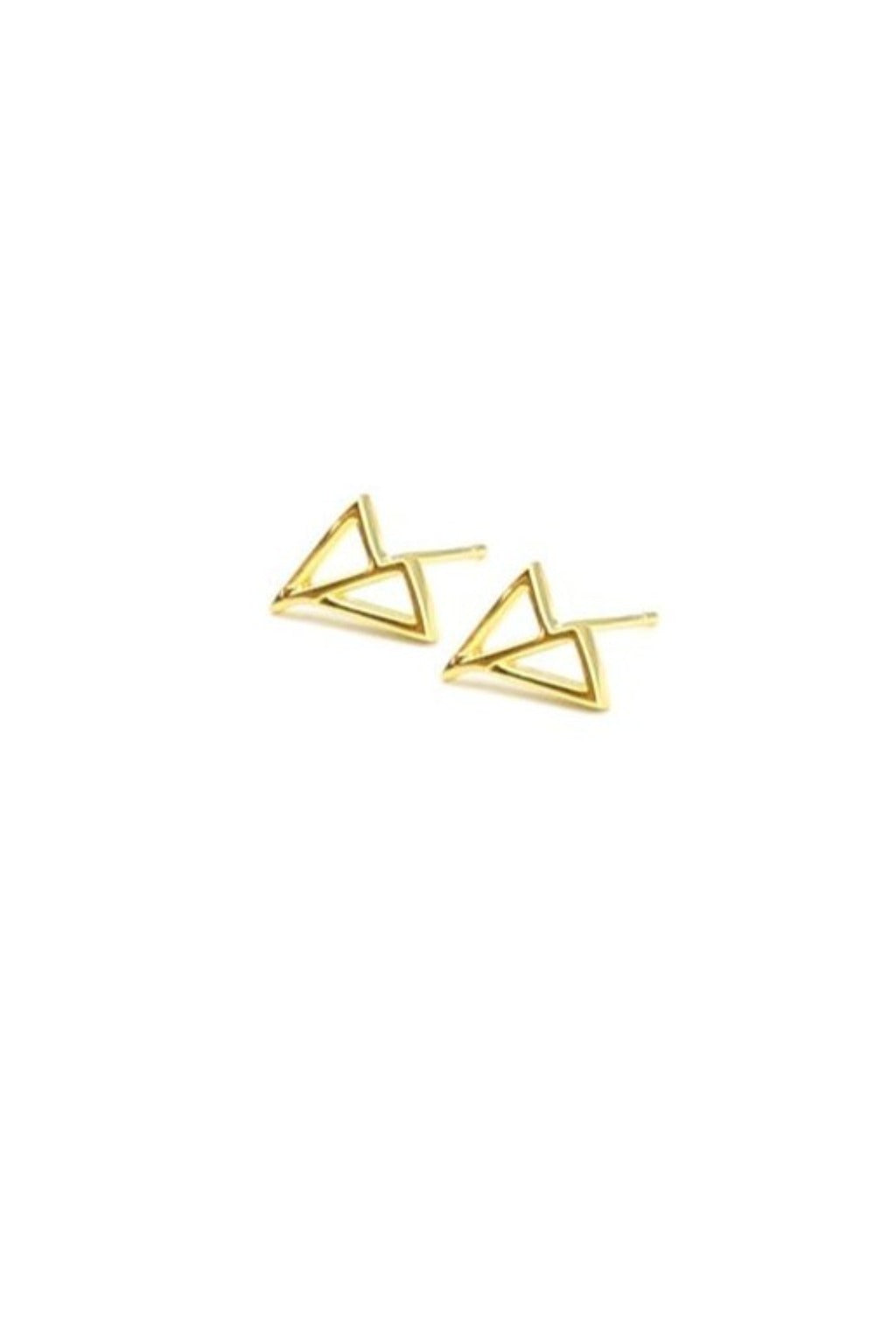 Cavo Triangle Studs in Gold
