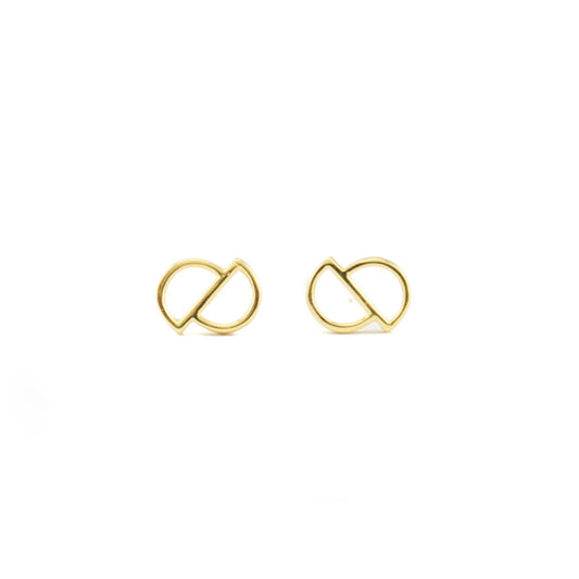 Cavo Circle Studs in Gold