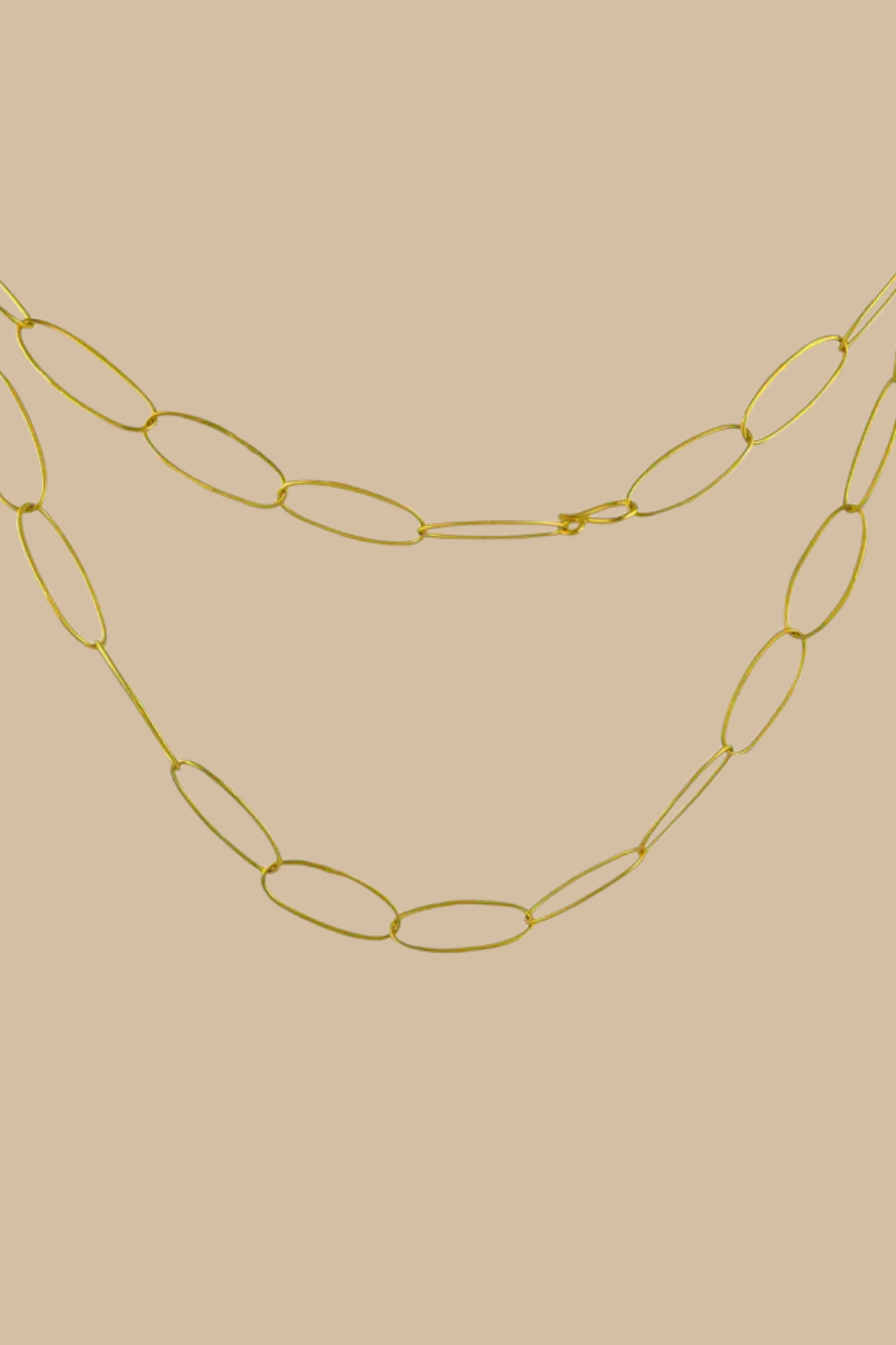 Handmade Oval Link Gold Chain
