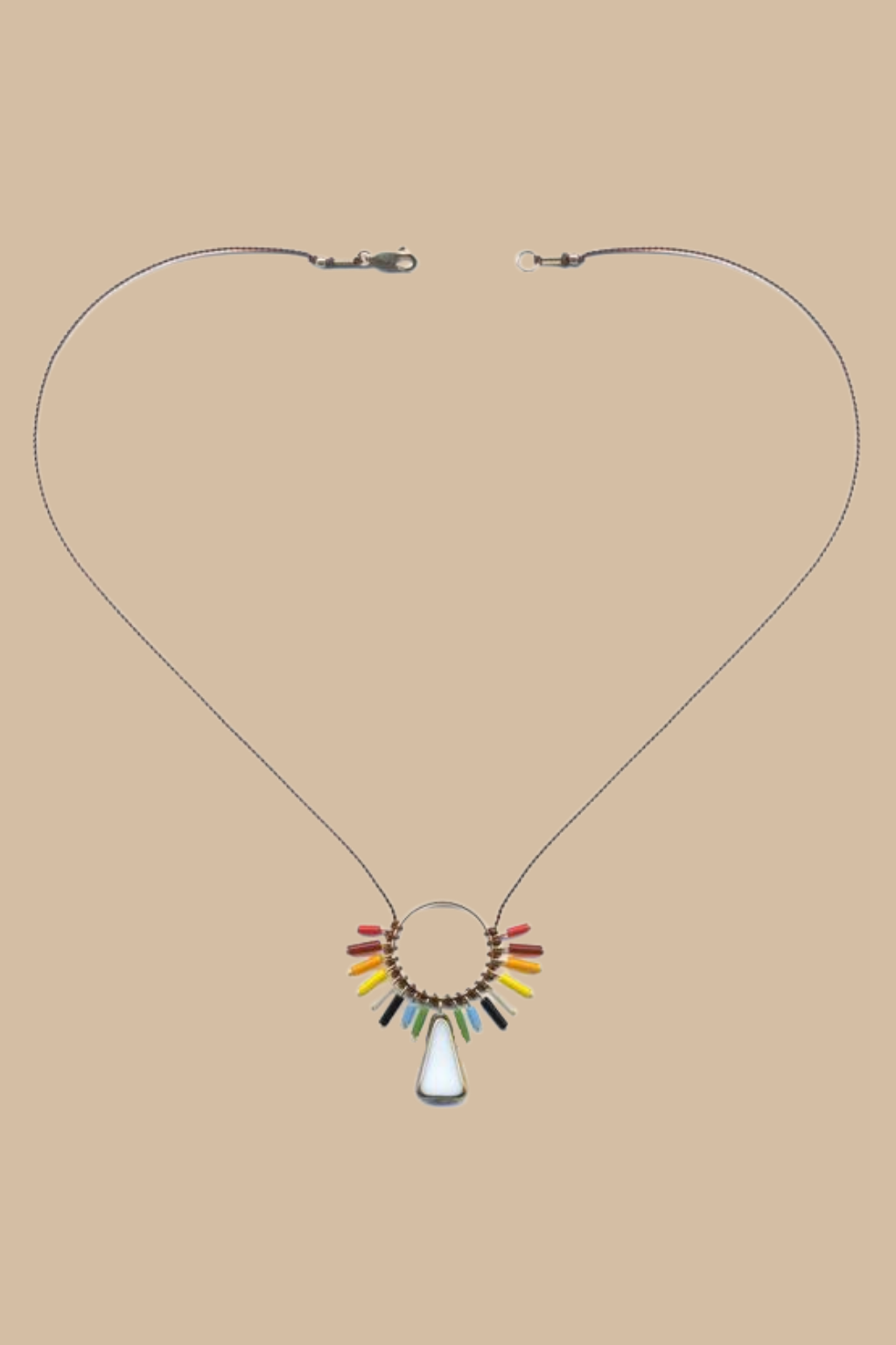 Hilma af Klimt Necklace with White Triangle