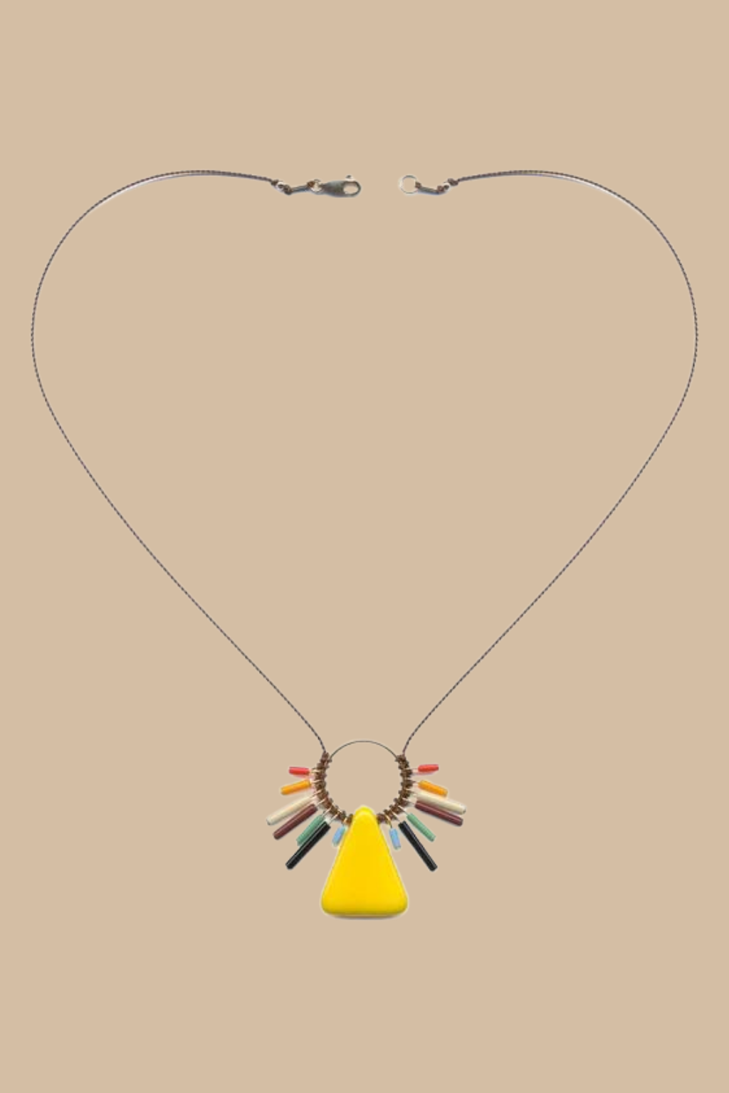 Hilma af Klimt Necklace with Yellow Triangle