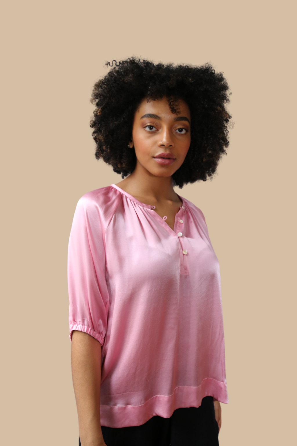 Circe Blouse in Cameo Pink