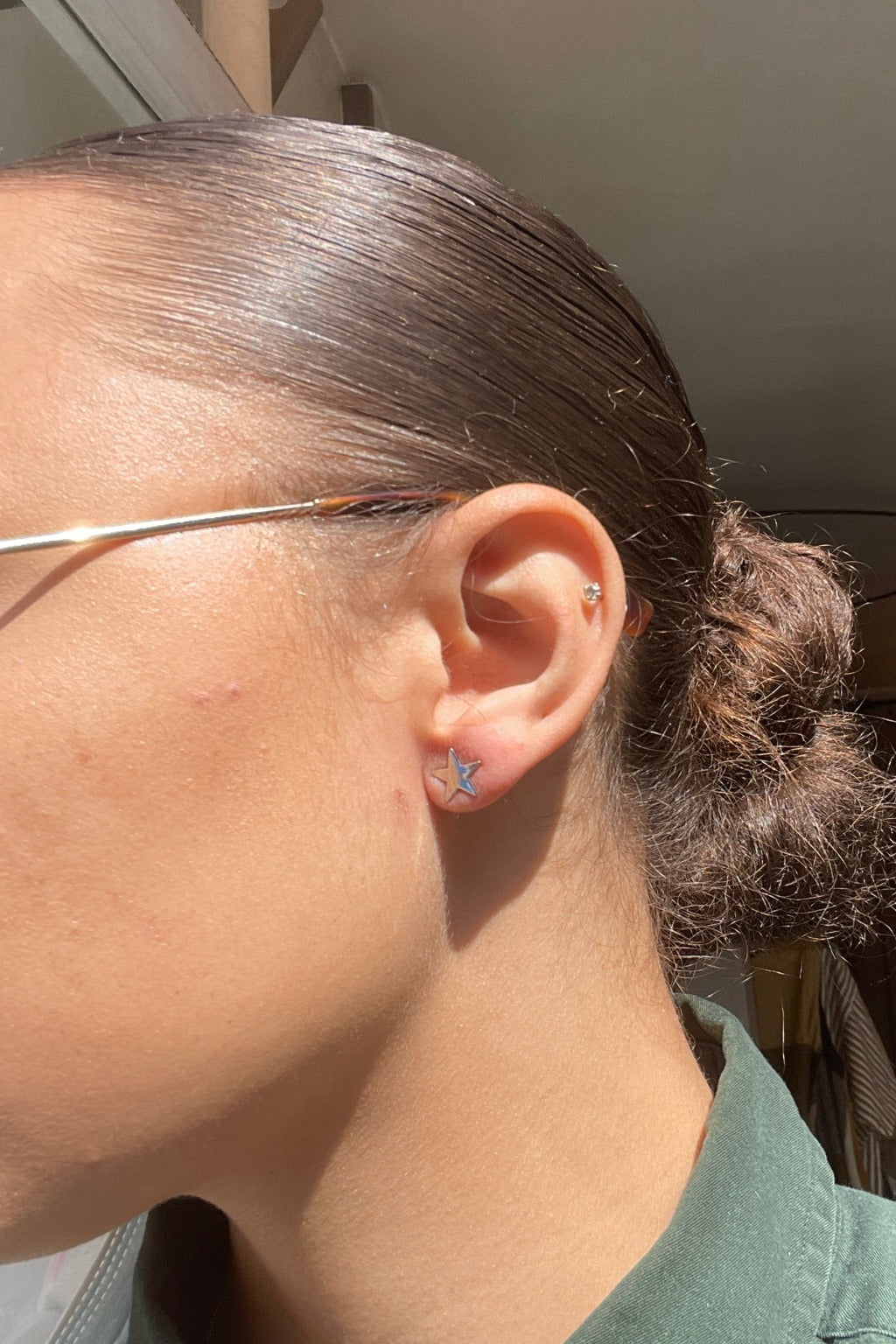 Star Stud Earrings - Silver