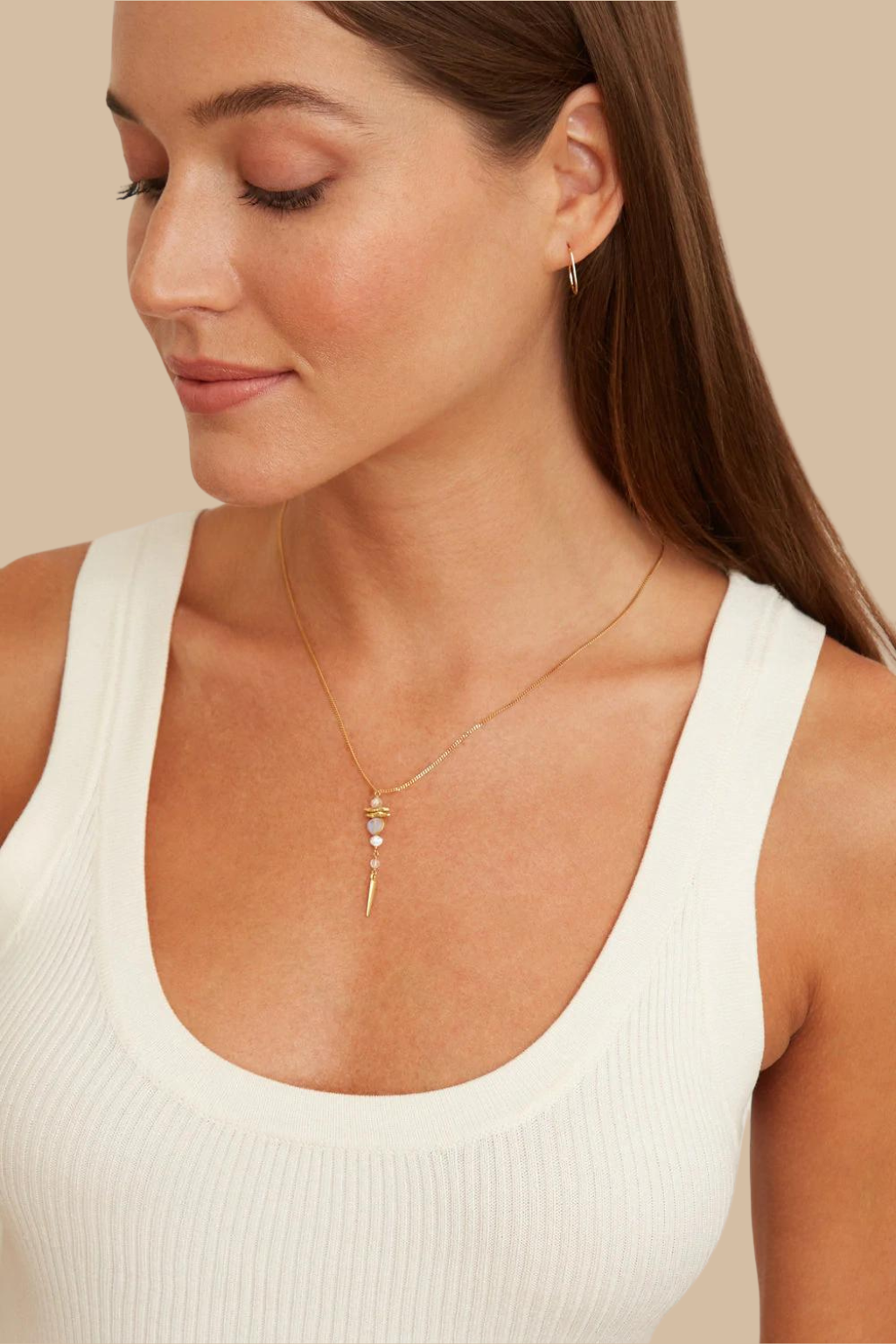 Moonstone Gold Meso Necklace