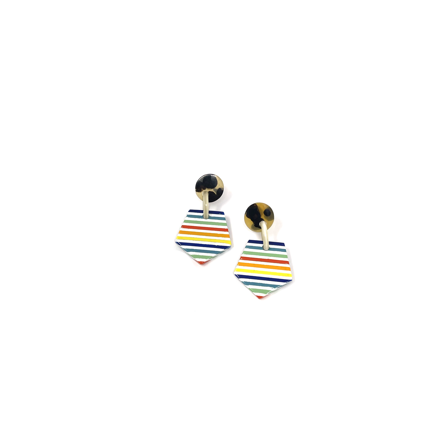 Small Rainbow Anchor Earrings