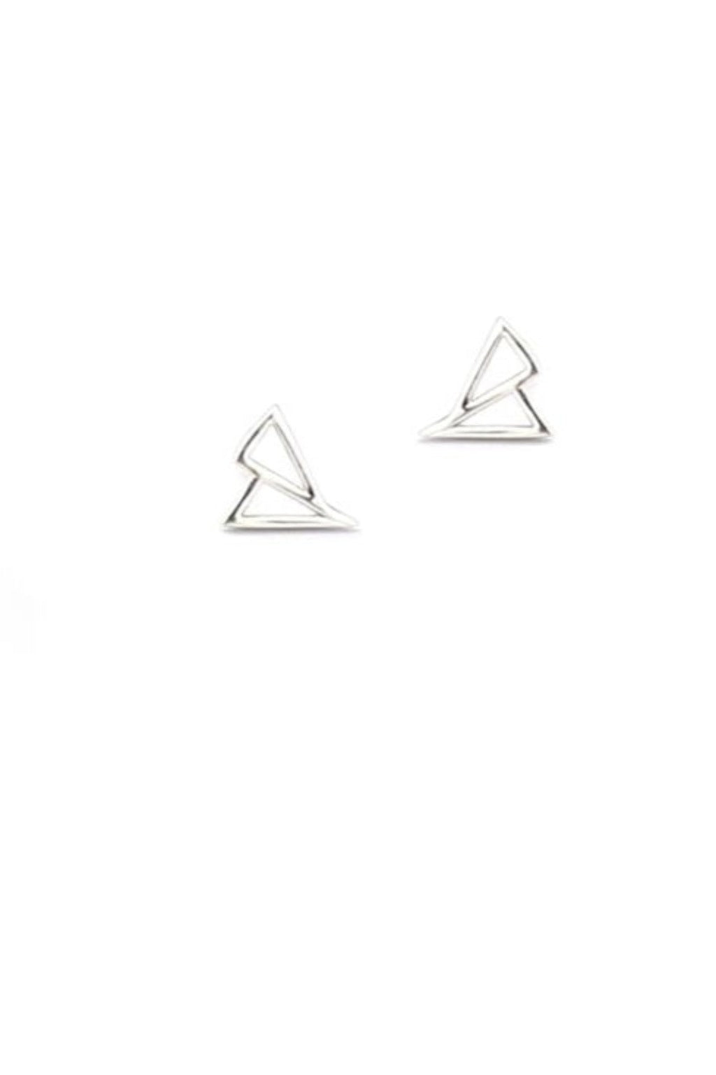 Cavo Triangle Studs in Silver