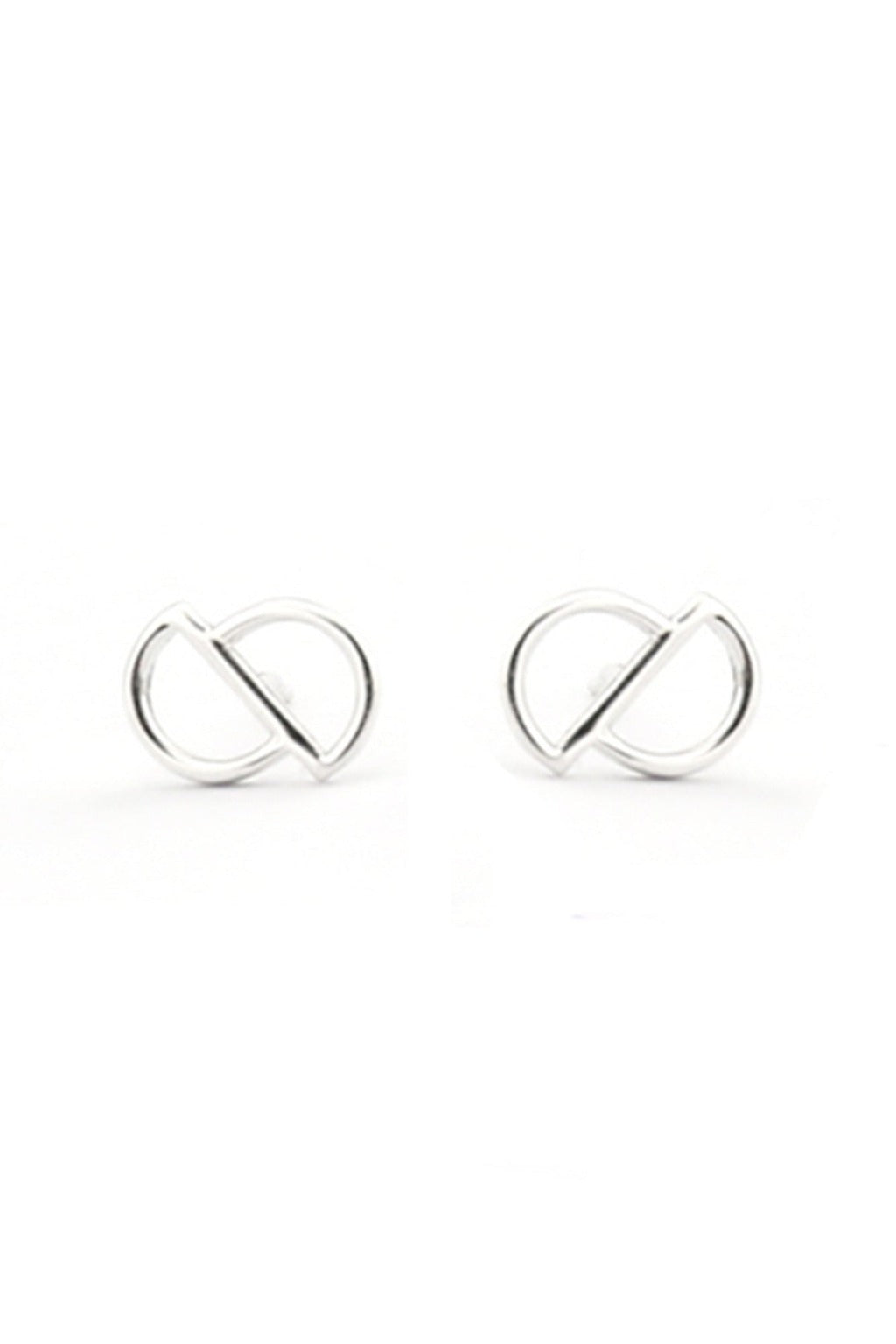 Cavo Circle Studs in Silver